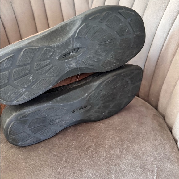 Easy Spirit Shoes Womens 8.5 M Amigo Moc Toe Oxford Brown Faux Leather Lace Up - Picture 4 of 6